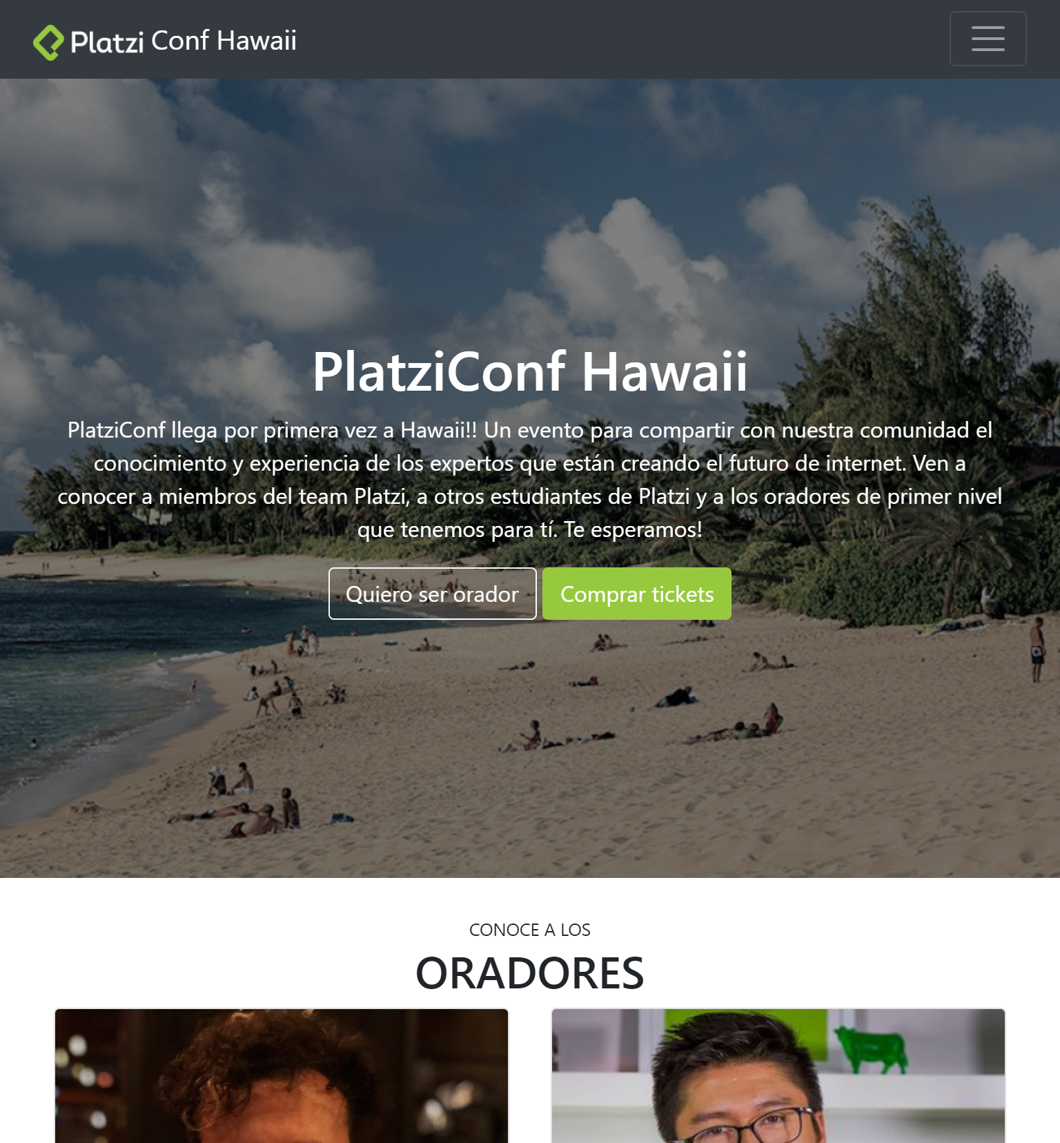 captura home Platzi-Conf Hawaii