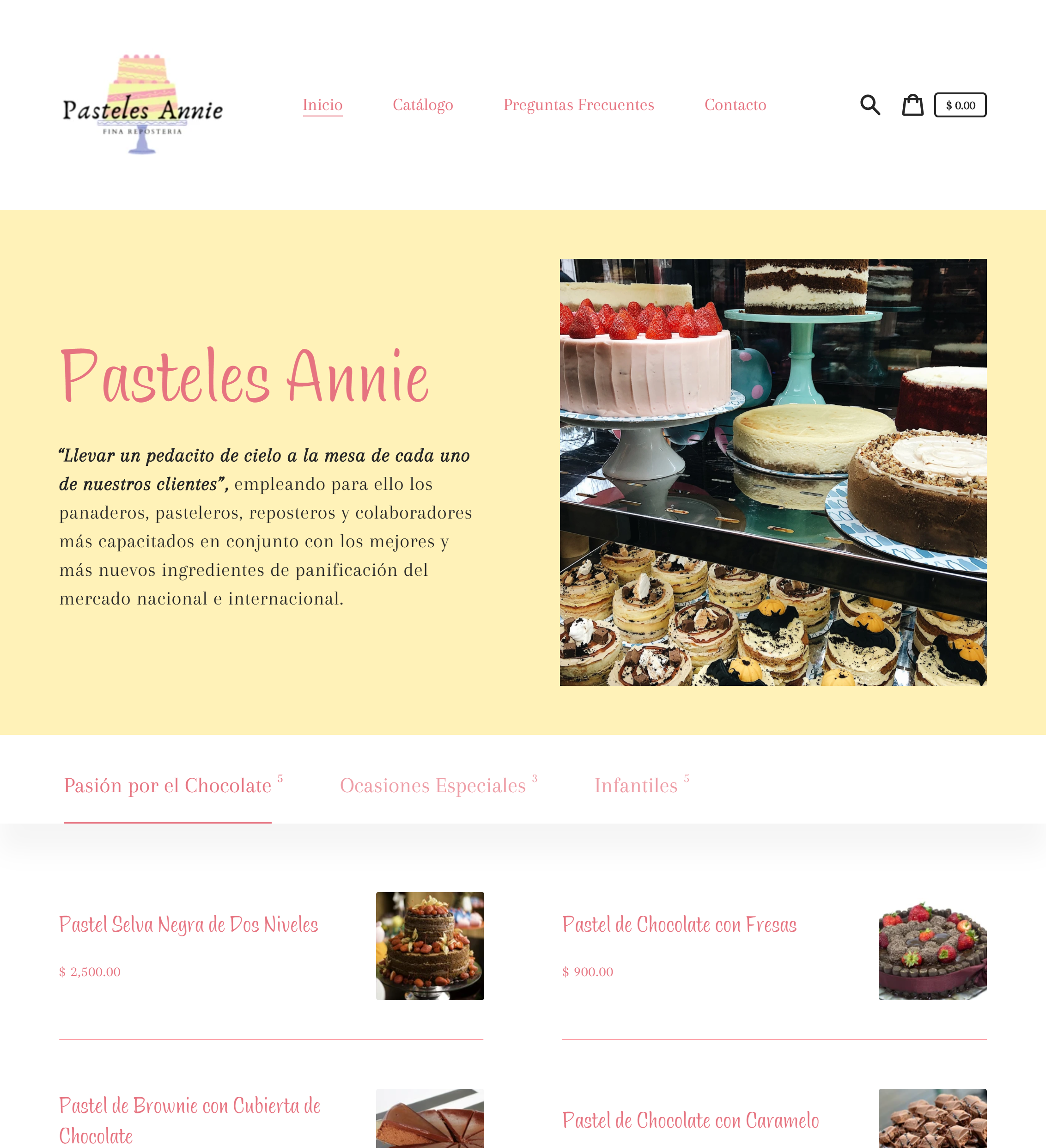 captura home pasteles Annie